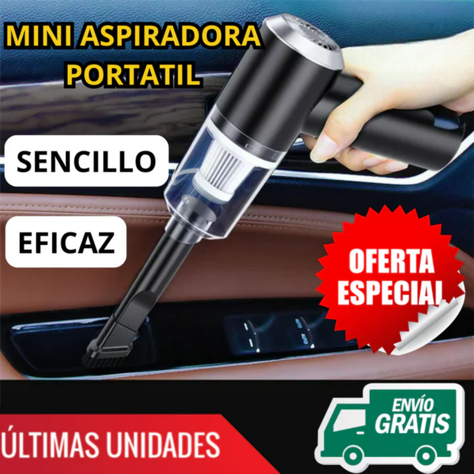 ASPIRADORA PORTÁTIL INALÁMBRICA | IDEAL PARA AUTOS