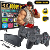 Consola Retro 4K Videojuego con 10.000 Juegos Clásicos + 2 MANDOS INALAMBRICOS de Regalo